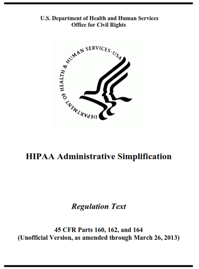 HIPAA regulation rule